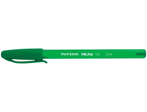 Esferografica paper mate inkjoy 100 ponta media traco 1 mm verde , Papermate , 72043 , 3501170958117